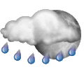 Trvalé srážky, stálé zhoršování Forecast icon